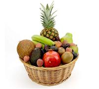 Hawaiin Fruit Basket - Fruit Gift Baskets and Gift Hampers with Next Day UK delivery with Personal Message attached