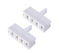 HAWAKA 4 Way BT Socket Splitter with ADSL Microfilters, UK Telephone Master Socket Adapter to Connect Phone, Broadband Modem, Fax & Answering Machine