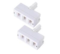 HAWAKA BT Triple Socket Splitter, 3-Port Extension with ADSL Filters for UK Landline - Connect Multiple Phones & Modem to Single BT Master Socket