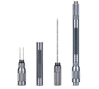 HAWAN Cigar Punch 4 in 1 Multitool Dual Size Punch with Draw Enhancer Cutter and Twin Nubber (Color: Gray)…