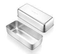 HaWare 3lb Loaf Tin, Stainless Steel Large Bread Baking Pan for Banana Bread/Cake/Loaves/Lasagna, 31 x 13 x 7.5 cm, Healthy & Durable, Oven & Dishwasher Safe - Set of 2
