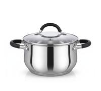 HaWare 4 Quarts Stainless Steel Induction Stock Pot, Cooking Pot with Lid