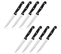 HaWare 8 Pcs Stainless Steel Serrated Steak Knife, Ergonomic Triple Rivet Handle, Ideal for Cutting Mutton Pizza Bread, Dishwasher Safe, 22cm