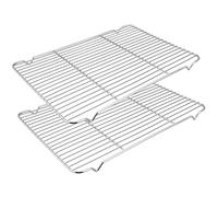 HaWare Extra Large Cooling Rack Set of 2, Stainless Steel Wire Rack for Baking Cooking Roasting Drying, 42.2 x 29 x 2cm, Oven Tray Rack for Cake/Meat/Cookie, Healthy & Dishwasher Safe