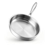 HaWare Frying Pan, Uncoated Induction Skillet Egg Pan for Cooking, 30cm | Tir-Ply Stainless Steel, Healthy, Compatibility for All Stovetops, Ergonomic Stay-Cool Handle, Dishwasher/Oven Safe