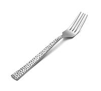 HaWare Hammered 12-Pieces Dessert Forks, Stainless Steel 6.7 Small Salad Forks, Classic Elegant Design, Mirror Polished, Dishwasher Safe