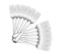 HaWare Large Stainless Steel Dinner Table Fork for Home, Kitchen, Restaurant, Mirror Polished& Dishwasher Safe (12Pcs, 20cm)