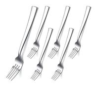 HaWare Large Stainless Steel Dinner Table Forks Set for Home/Kitchen/Restaurant, Square Edge& Mirror Polished, Dishwasher Safe - 20cm, Pack of 6