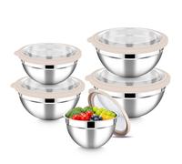 HaWare Mixing Bowls Set of 5, Stainless Steel Salad Bowl with Airtight Lids