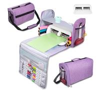 HAWERSI 3 in 1 Carrying Case for Cricut Joy Xtra,Dust Cover for Cricut Cutting Machine,Accessories Tote Bag,Fully Open Designed Storage Bag,Compatible with All The Craft Essential Tools and Supply