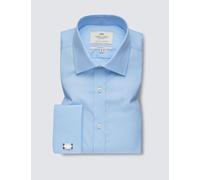 Hawes & Curtis male Classic Fit Easy Iron Pure Cotton Shirt - 17/36 - Blue, Blue,White