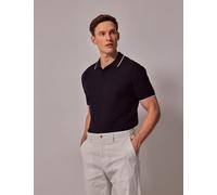 Hawes & Curtis male Pure Cotton Tipped Polo Shirt - M - Navy, Navy