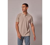 Hawes & Curtis male Pure Cotton Tipped Polo Shirt - M - Stone, Stone