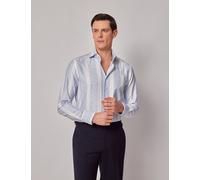 Hawes & Curtis male Regular Fit Easy Iron Pure Cotton Shirt - M - Blue Mix, Blue Mix
