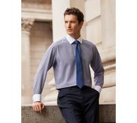Hawes & Curtis male Slim Fit Non Iron Pure Cotton Check Shirt - 15.5/34 - Navy Mix, Navy Mix