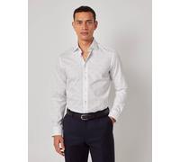 Hawes & Curtis male Slim Fit Pure Cotton Dobby Spot Cotton Shirt - Blue Mix, Blue Mix