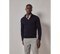 Hawes & Curtis Men's Pure Wool Half Zip Jumper - XL - Navy, Black,Navy,Grey,Neutral,Light Blue,Red,Blue
