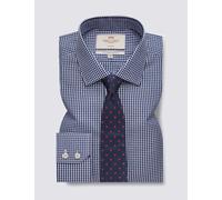 Hawes & Curtis Men's Slim Fit Pure Cotton Check Shirt - 15.534 - Navy Mix, Navy Mix