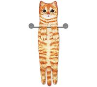 Hawgiman Cat Hand Towels for Bathroom, Cute Cat Decor Hanging Kitchen Towels Decorative Face Towels for Bathroom, Funny Housewarming Gifts for Cat Lovers… (orange)
