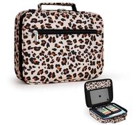 HAWGON Bible Cover for Women - Bible Case for Men,Multi-Functional Carrying Organizer,Large Book Case,Bible Study Supplies with Detachable Pen Slots for Church, Office, Travel (Beige Leopard)