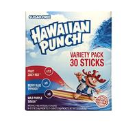 Hawiian Punch Powdered Drink Singles Variety Pack- Fruit Juicy Red, Berry Blue Typhoon, Wild Purple Smash (30 Sticks)