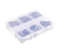 HAWILLOSCH 1 Box Half Circle Imitation Pearl Pearl ing Boots, Mani Caviar Bead Kit, Artificial Supplies, Half Circle Pearls, Black