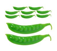 HAWILLOSCH 10 Pcs Simulated Snow Pea Model Snap Peas Grape Decor Fake Pod Artificial Bean Pod Decoration Sugar Peas Realistic Pod Artificial Pod for Decoration Fake Vegetables Green Pvc