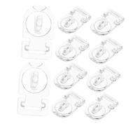 HAWILLOSCH 10 Sets Clear Acrylic Hinge Hasp Lock Buckles for Cabinet Box Storage Transparent Durable Latch Locks with Secure Safety Mechanism for Jewelry Phone Craft Organizers