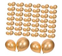 HAWILLOSCH 100Pcs Metallic Gold Balloons Chrome Balloons for Party Decorations for Birthdays Weddings Showers Anniversaries Shiny Finish for Festive