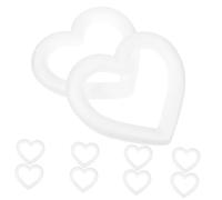 HAWILLOSCH 10pcs Heart Wreath Form Foam Craft Supplies for Wedding and Valentine Day Decorations Foam Shapes for Floral Arrangements and Creative Projects