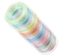 HAWILLOSCH 12 Rolls Cross Stitch for Embroidery Kit, Luminous Effect, Multifunctional Polyester Embroidery Thread, Professional Luminous Embroidery Thread, Perfect for Pillow Case and Costume Making