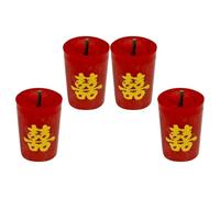 HAWILLOSCH 12 Scale Dollhouse Accessories, Two Pairs Non-Lit Mini Candle Ornaments for Dollhouse Wedding Scenes