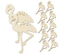 HAWILLOSCH 12pcs Flamingo Shape Wooden Cutouts Craft Embellishments Premium Wood Ornaments for Boys and Girls Parties Weddings School Projects and Creative Art Activities