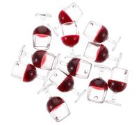 HAWILLOSCH 12Pcs Miniature Red Wine Goblets Doll House Decor Micro Landscape Decoration Realistic Design for DIY Crafting and House Styling
