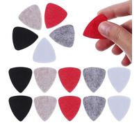 HAWILLOSCH 15 Pcs Felt Guitar Picks and Ukulele Plectrums 30mm x 26mm Set for Acoustic and Electric Guitar Playing