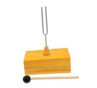 HAWILLOSCH 1set Acoustic Fork with Wooden Resonator for Middle School Physics Experiments Demonstrations and Understanding Science Education