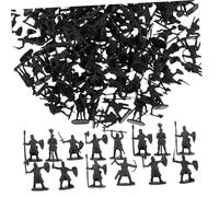 HAWILLOSCH 200pcs Mini People Figures for Boys and Girls Realistic Miniature Soldier Models Middle Ages Table Miniatures Camouflage