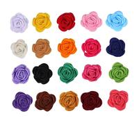 HAWILLOSCH 20pcs Felt Fabric Rose Flowers Diy Decorative Mini Flower Heads Soft and Stylish for Hair Clips Headbands Clothing Scrapbooking