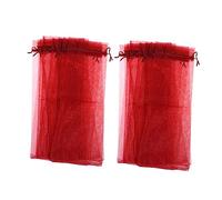 HAWILLOSCH 20pcs Sheer Organza Wine Bottle Bag Drawstring Party Bags Wedding Favors Pouches Long Pouches for Gifts