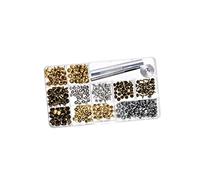 HAWILLOSCH 240 Set Double Sided Metal Snap Fastener Kit with Rivets and Fixing Tool Leather Craft Press Buttons for Belts Jackets Bags Hats DIY Repairs in Clear Storage Box