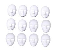 HAWILLOSCH 24Pcs Full Face DIY Blank Masks for Halloween Party Male Female Cosplay Masks Pulp for Masquerade Crafting Hip Hop Dance