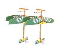 HAWILLOSCH 2pcs DIY Rubber Band Powered Glider Plane Model Kit Educational for Enhances Creativity Hands Skills Logical Thinking with Random Colors Random Color