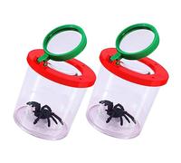 HAWILLOSCH 2Pcs Insect Viewer Kit with Magnifying Box and Ventilation Portable Container for Nature and Bug Observation