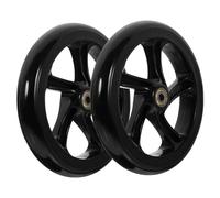 HAWILLOSCH 2pcs Kick Scooter Wheel Replacement 175mm High Elastic Pu Universal Wear-resistant Wheels Bearing Design for Electric Scooter and Wheelchair