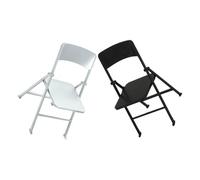 HAWILLOSCH 2pcs Mini Folding Chair: Dollhouse Decoration Miniature - 5.8"x3.6"x3.3" Folding Chair Furniture - Room Layout Toy For Creative Play