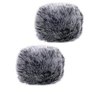HAWILLOSCH 2Pcs Plush Microphone Covers Windproof Sleeve Protectors Soft Moisture-resistant Mic Accessories for Singers and Wireless Mics