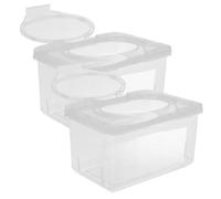 HAWILLOSCH 2pcs Refillable Wipe Container Dispenser for Wipes Moisture Sealed Storage Box for Bathroom Home Portable Tissue Holder with Lid for Convenient Use