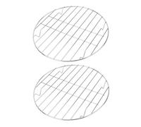 HAWILLOSCH 2Pcs Stainless Steel Chicken Wing Racks Non-stick Bbq Grill Oven Baking Racks for Family Barbecue and Outdoor Roasting Practical Grill Net Trays