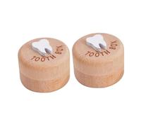 HAWILLOSCH 2pcs Teeth Keepsake Box Fetal Hair and Tooth Organizer for Adorable Design for Storing Precious Childhood Memories for Boys and Girls