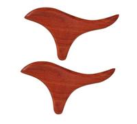 HAWILLOSCH 2pcs Thai Massage Tools for Foot Reflexology Ergonomic Gua Board for Muscle Relaxation Smooth Edges Wood for Home and Travel